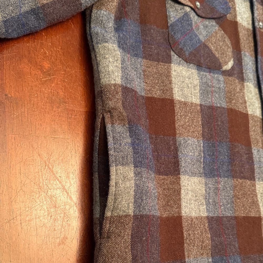 Shelter Bay by Arrow Wool Plaid lined Shacket Flannel Mens XL - Picture 4 of 9